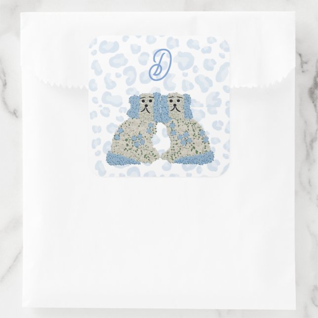 Magnolia Staffordshire Dogs Ginger Jars Jar  Square Sticker (Bag)