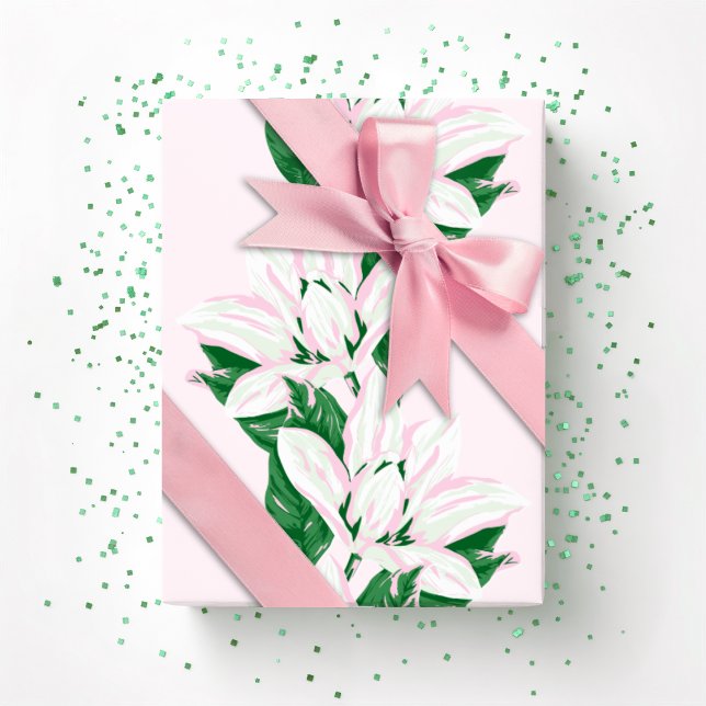 Magnolia Sway in Pink and Green Wrapping Paper (Creator Uploaded)