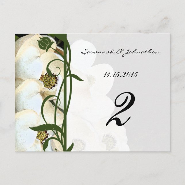 Magnolia Table Number Cards (Front)