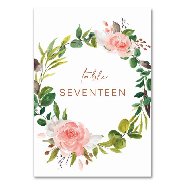 Magnolia Table Number Seating Card Sign L201 (Front)