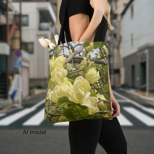 Magnolia Tree Branch Photograph Tote Bag