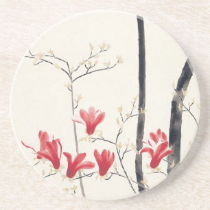 Magnolia Tree by Kobayashi Kokei, Vintage Nature Coaster