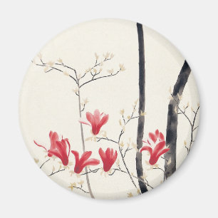 Magnolia Tree by Kobayashi Kokei, Vintage Nature Magnet