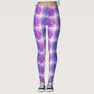 Magnolia Tree Pattern Leggings