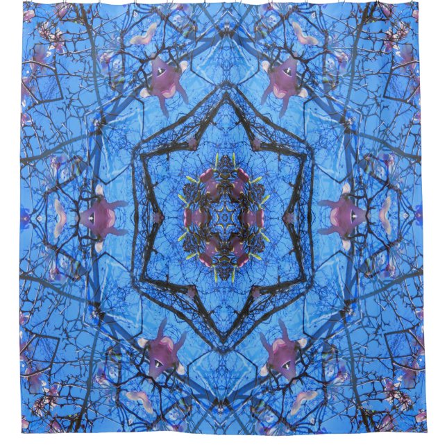 Magnolia tree star....  shower curtain (Front)