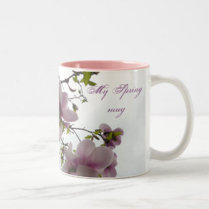 Magnolia tree Two-Tone coffee mug