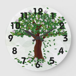 Magnolia Tree Wall Clock
