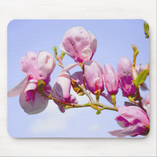 Magnolia Vintage Floral Botanical Blossom Chic Mou Mouse Pad