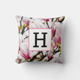 Magnolia Vintage Floral Botanical Blossom Chic Thr Cushion