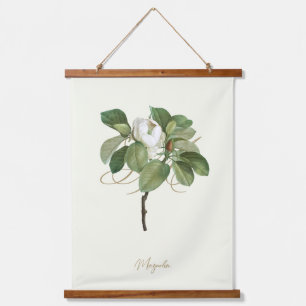 Magnolia Vintage Illustration Hanging Tapestry