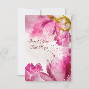Magnolia Watercolor  Card
