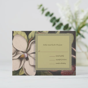 Magnolia Wedding RSVP Card