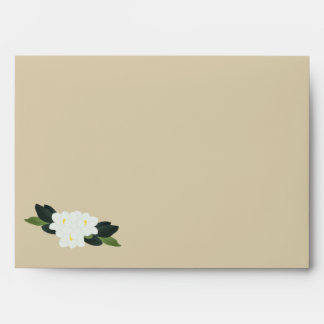 Magnolia Wreath Wedding Invitation Envelope
