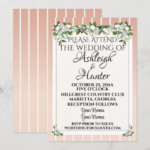 Magnolias -A Lovely Day For A Wedding - Invitation
