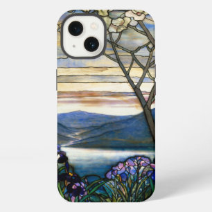 Magnolias and Irises Stained Glass Window iPhone Case