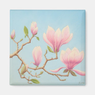 Magnolias in Bloom, Wisley Gardens in Pastel Magnet