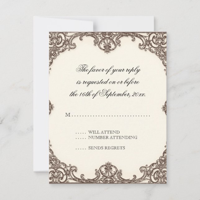 Magnolias n Bird of Paradise - RSVP Response Card (Front)