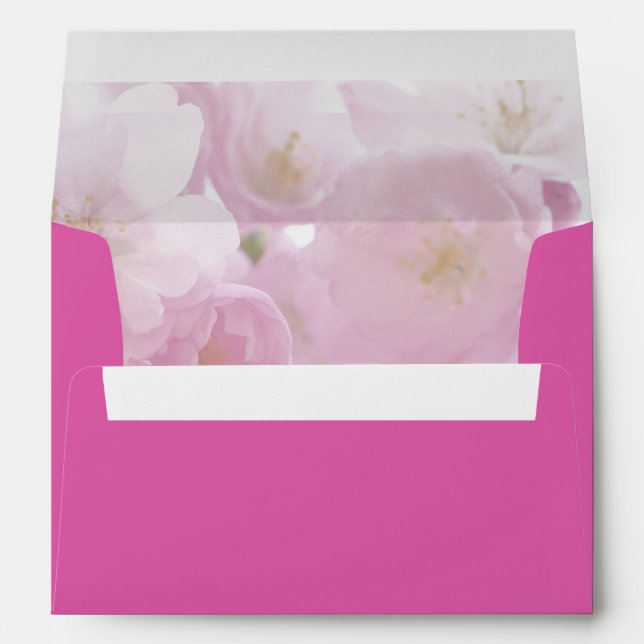 Magnolias Personalised Modern Minimalist Floral Envelope (Back (Bottom))