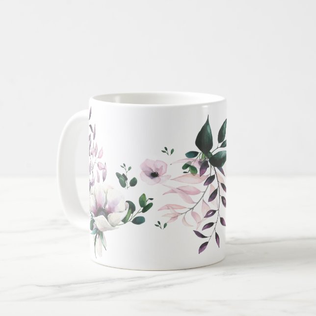 Magnolias with Artful Leaves Garden Mug (Front Left)