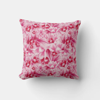 Magnolie flower pink design cushion