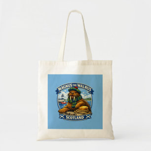 Magnus the Scottish Loving Walrus Seaside Scotland Tote Bag
