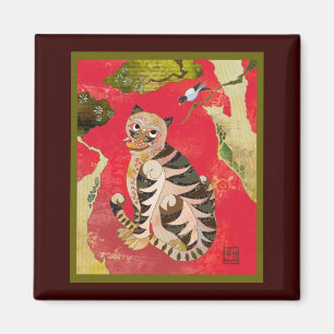 Magpie and Tiger: Korean Folk Art Magnet