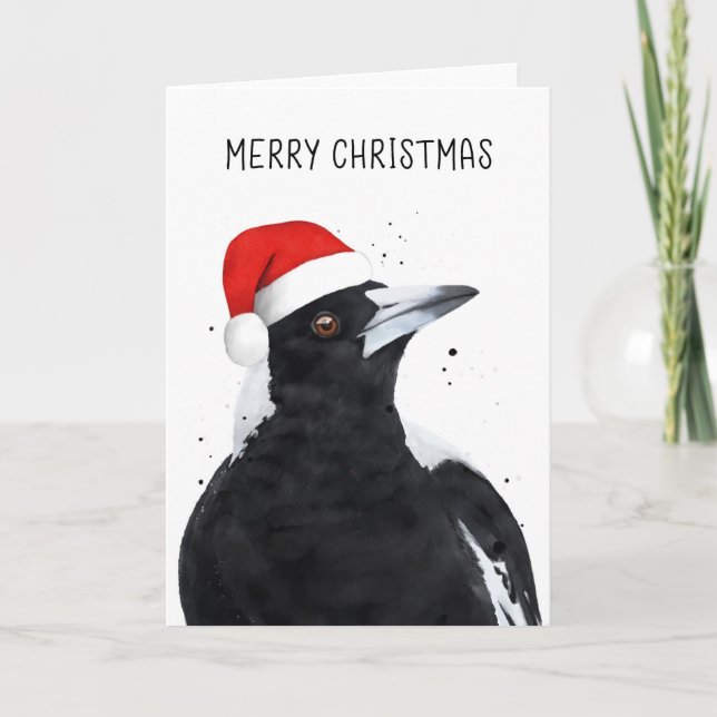 Magpie Aussie Christmas Holiday Card (Front)