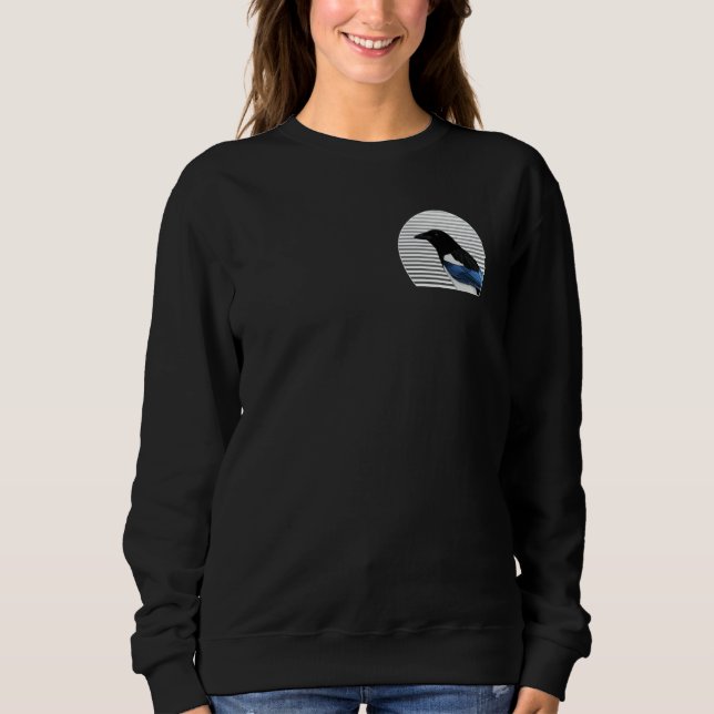 Magpie Bird Birder Bird Birdwatcher Animal Biologi Sweatshirt (Front)