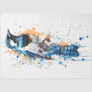 Magpie Bird Sienna Serenade Decoupage Tissue Paper