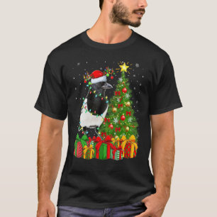 Magpie Bird Xmas Holiday Santa Magpie Christmas T-Shirt