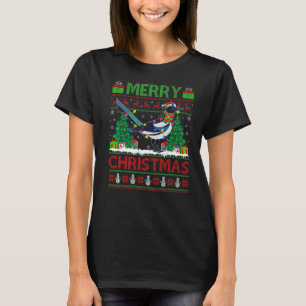 Magpie Bird  Xmas Tree Ugly Santa Magpie Christmas T-Shirt