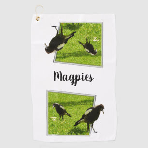 Magpie Birds The Swoopers, Golf Towel