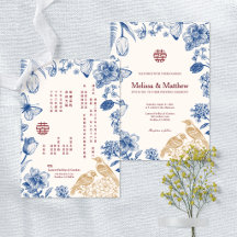 Magpie Floral Bilingual Chinese Wedding