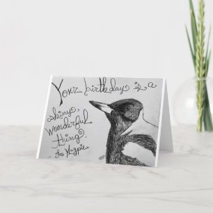 Magpie Shiny, Wonderful Birthday Card