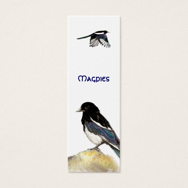 Magpies BookMark for Bird Fans (Front)