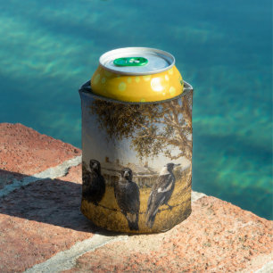 Magpies in the outback can cooler