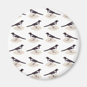 Magpies pattern - magnet