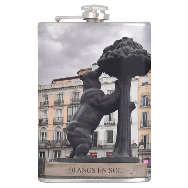 Magroño bear  hip flask (Front)