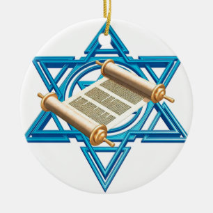 Maguen David Torah Ceramic Ornament
