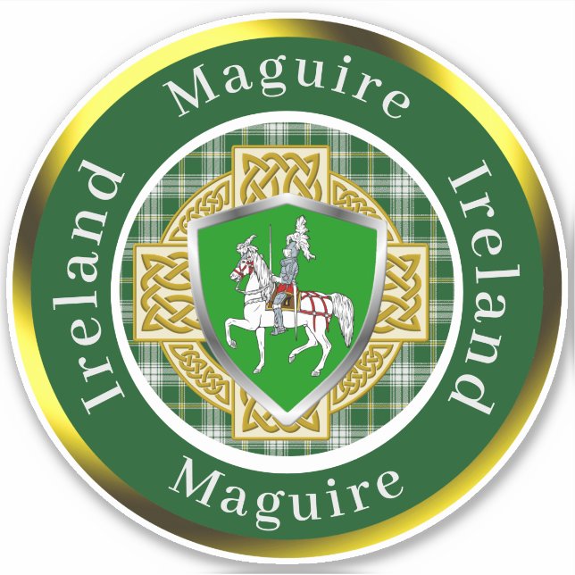 Maguire Shield & Celtic Cross Personalised (Front)
