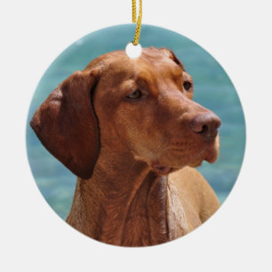 Magyar Vizsla Dog Ceramic Tree Decoration