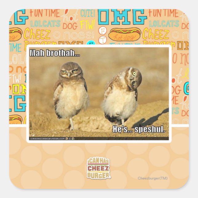 Mah brothah square sticker (Front)