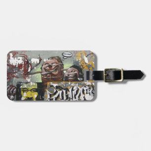 Mah coza, Graffiti,Spain Luggage Tagleather strap Luggage Tag