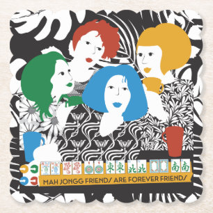 Mah Jong Friends Coaster