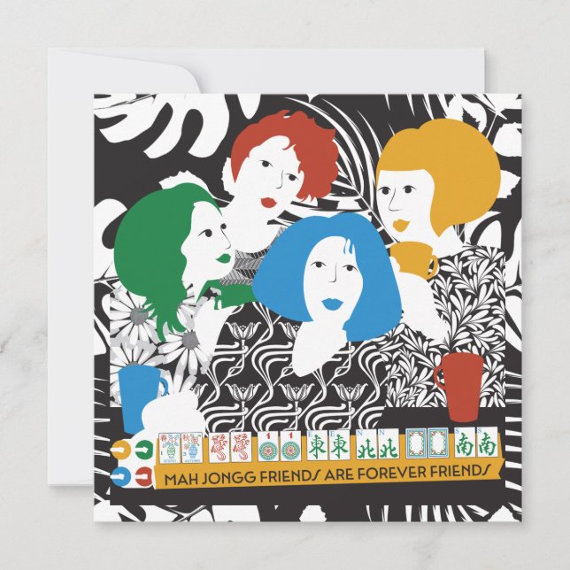 Mah Jong Friends Flat Card (Front)