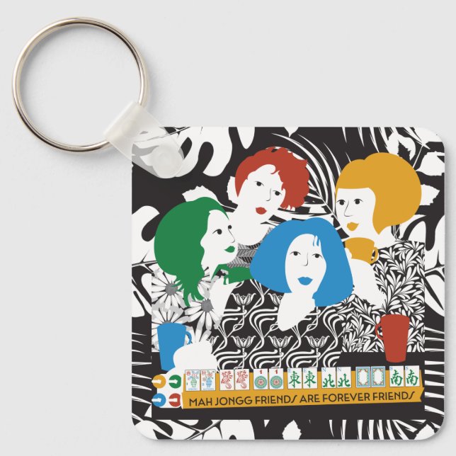 Mah Jong Friends Keychain (Front)
