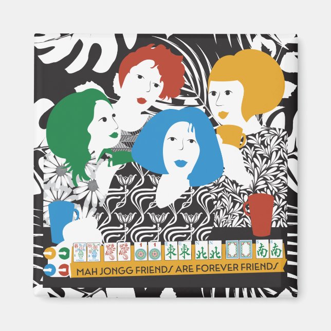 Mah Jong Friends Magnet (Front)
