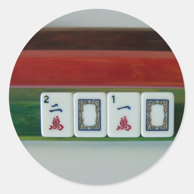 Mah-Jongg 2010 Classic Round Sticker (Front)