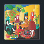 Mah Jongg Adobe Magnet<br><div class="desc">Players in adobe country enjoy an outdoors game.</div>