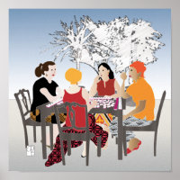 Mah Jongg Alfresco Poster